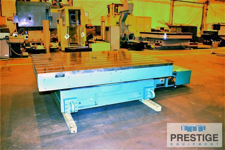 84" x 96" Giddings & Lewis Model 360C CNC Contouring B-Axis Rotary Table, 50 Ton Weight Capacity, 1992, #31396