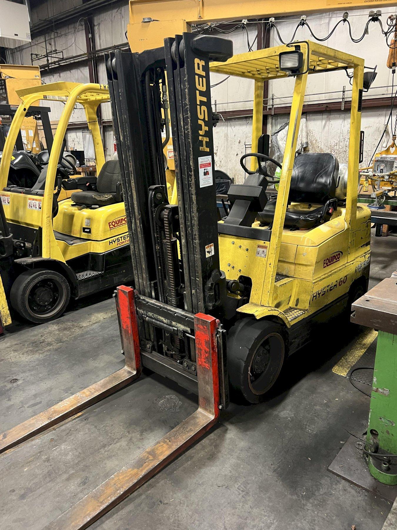 5550 LBS HYSTER MODEL #S60XM LP-GAS FORKLIFT: STOCK #18834