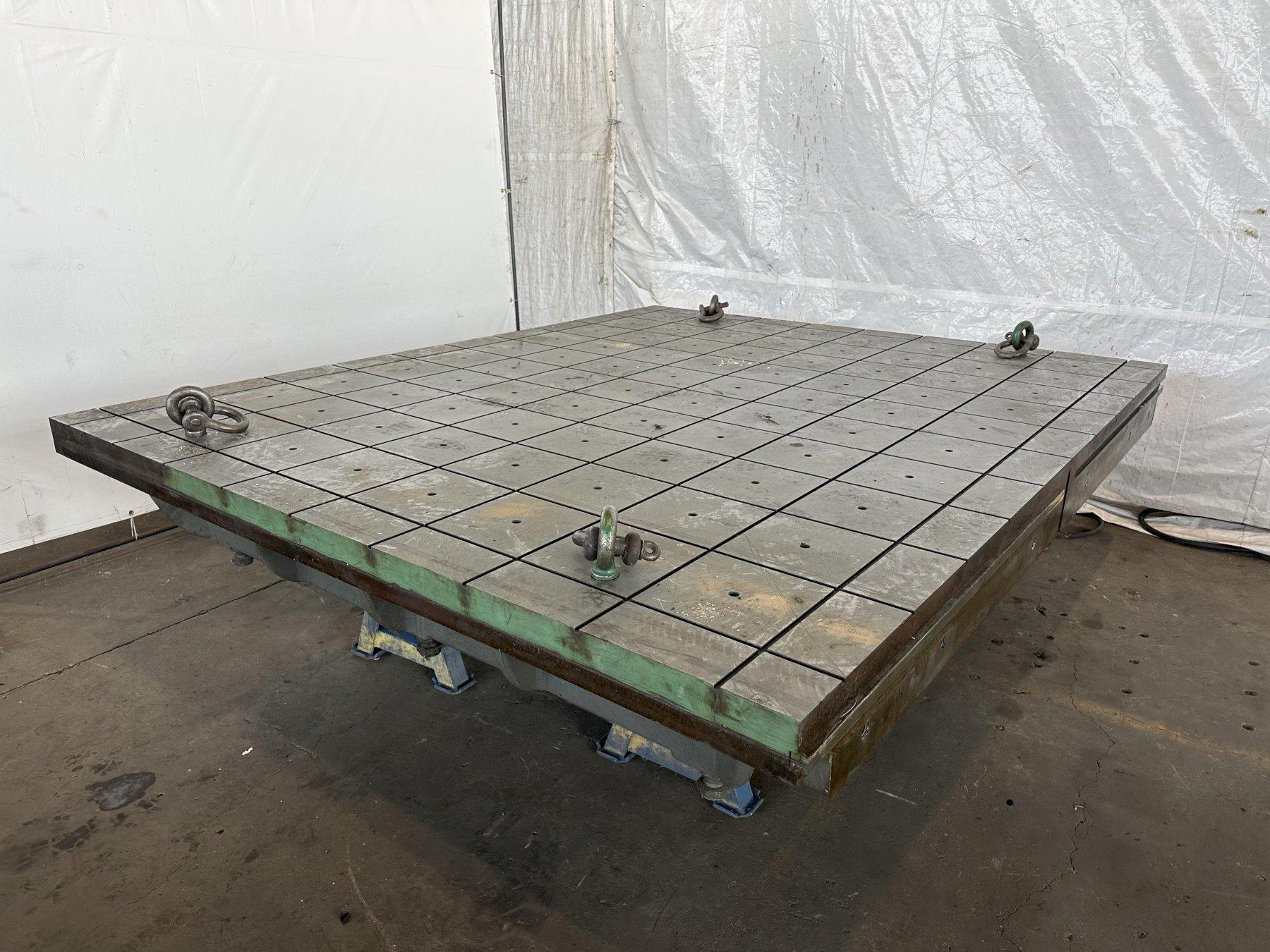110" X 90" X 14" PORTAGE GRID LAYOUT TABLE. STOCK # 0522423