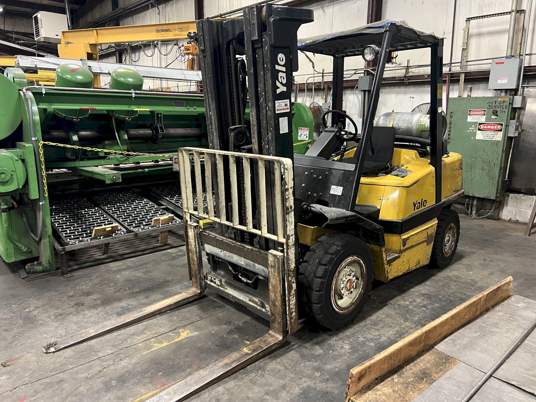 7750 LBS YALE MODEL #GLP080 LP-GAS FORKLIFT: STOCK #18838