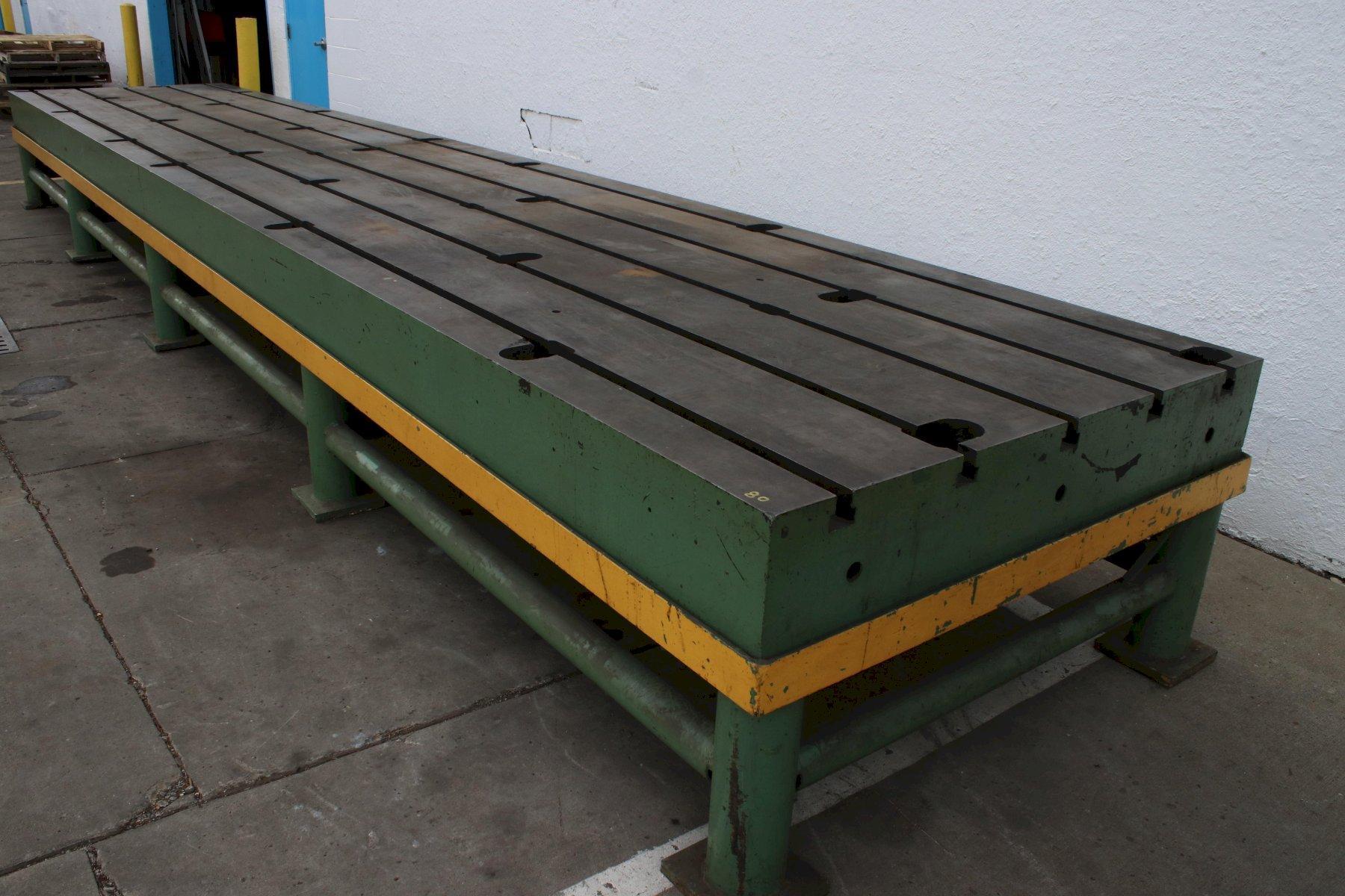 57" X 25' T SLOTTED TABLE ON STAND: STOCK #76549