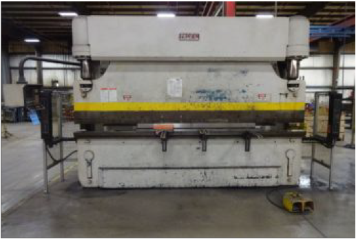 Pacific 12' x 165T, 10'6" Housings, Hurco Autobend 7 2-Axis CNC, Light Curtains, 30HP, 10" Stroke, 7" Throat